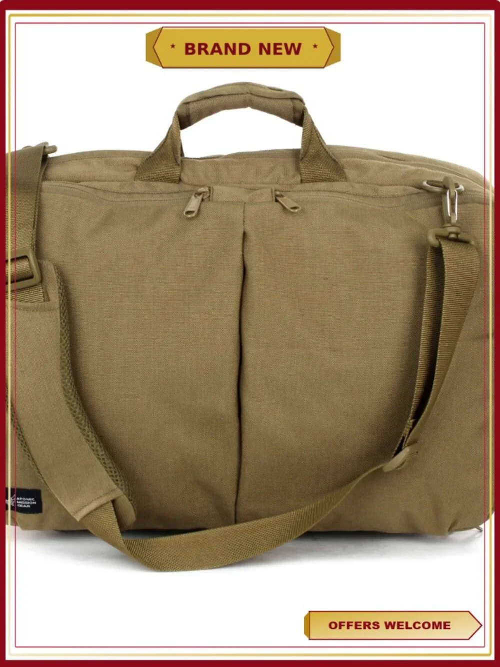 Tactical Unisex Laptop Backpack 1050D Nylon Convertible Sling